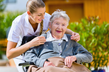 senior woman smiling