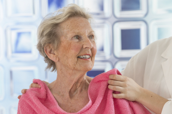 senior woman smiling